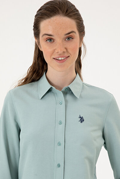 U.S. Polo Assn. Women's Mint Long Sleeve Basic Shirt 50316711-Vr090