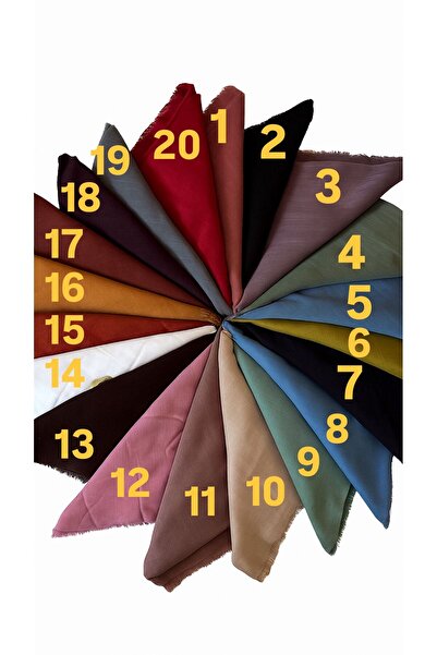 AGORATEKSTİL Reyhan 20 Pieces Gift Quality 100% Cotton Plain Plain Scarf