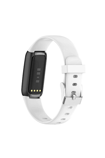 Edman Brățară din silicon pentru Fitbit Luxe, mărimea L, albă