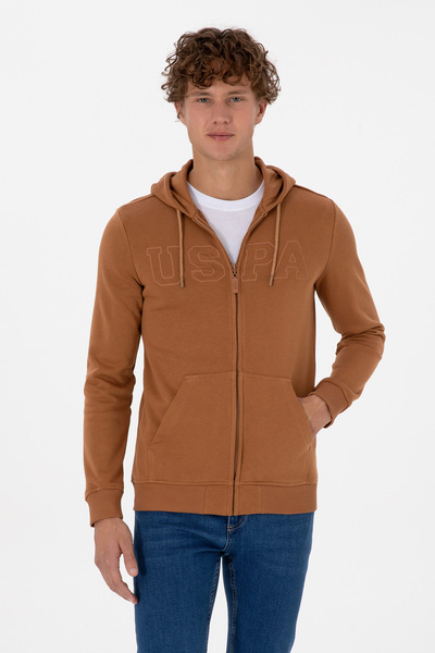 U.S. Polo Assn. Men's Camel Knitted Cardigan 50313719-Vr233