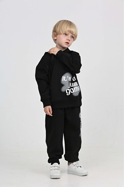 Toontoy Boy's Collar Zipper Tracksuit