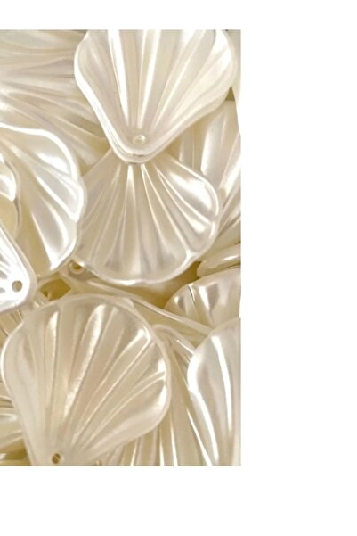 BEİLYS COSMETİCS & ACCESSORY 25 قطعة من حبات اللؤلؤ الأبيض الكبير الحجم بحجم 3.5 سم × 3 سم