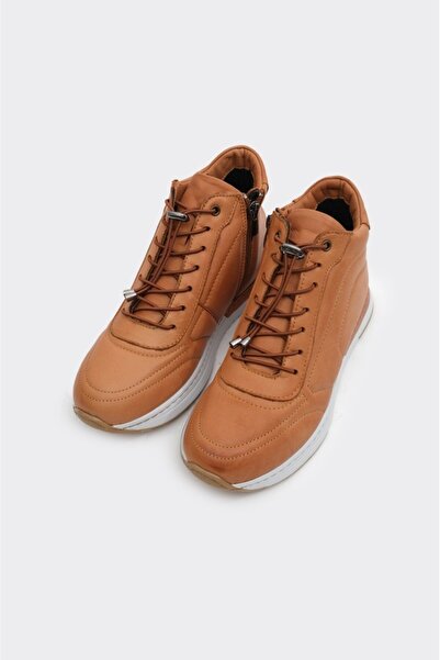 derinet Fermuarlı Hakiki Deri Kadın Bot