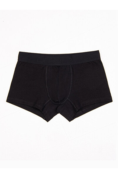 OMBRE Men's cotton boxer shorts with logo - 3-pack black V1 OM-UNBO-0105