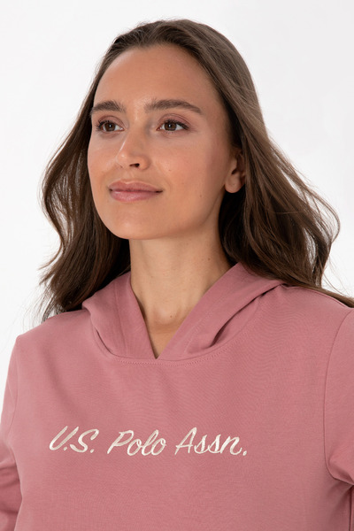 U.S. Polo Assn. Women's Dusty Rose Hooded Sweatshirt 50313559-Vr221