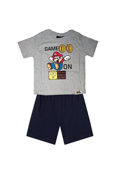 Super mario Παιδικές πιτζάμες με κοντά μανίκια, 100% βαμβάκι, πολύχρωμες, Gam...