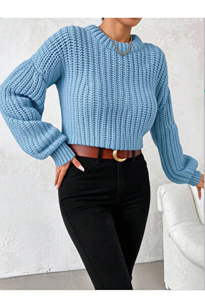 SÇLK TEKSTİL Pulover pentru femei Balon Sleeve