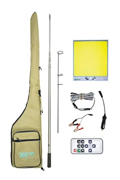 Cady One مصباح إضاءة LED ملائم للتخييم بقدرة 400 وات ومزود بقصبة الصيد بطول 4...