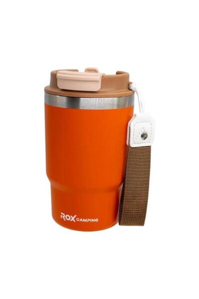 Rox Camping 0195 Coffee Thermos with Straw 0.48 Lt - Orange