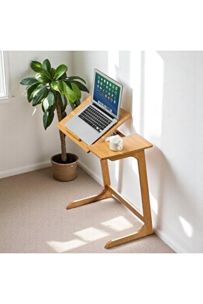 ECARLA Multifunctional, foldable, bamboo table, for laptop and tablet, 60x35x67 cm, eCarla, STL21
