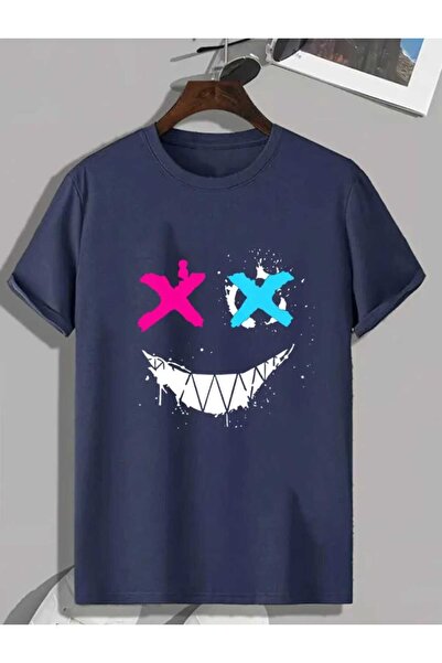 ORVIO Group Men's Smiling Face Printed T-Shirt