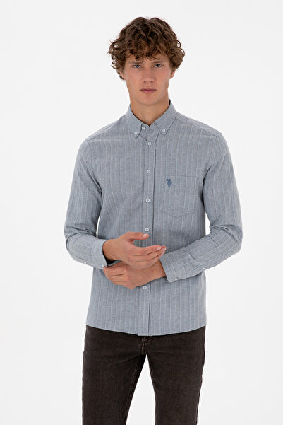 U.S. Polo Assn. Чоловіча сорочка з довгими рукавами, світло-блакитного кольору 50308586-VR003