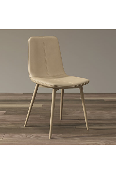 NZONE STORE Leather coffee chair with metal legs and elegant design