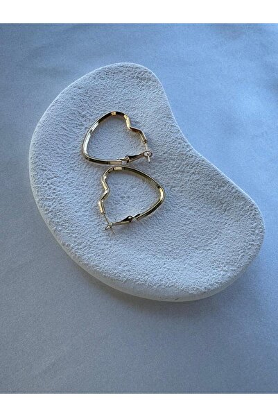 H&S AKSESUAR HEART HOOP EARRINGS