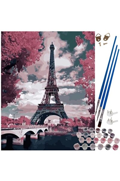 POLO SHOP Painting by numbers set, canvas painting 40 x 50 cm, Eiffel Tower model
