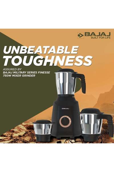 Bajaj Military Series Finesse 750w Midni Mixer Grinder