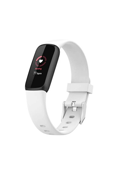 Edman Brățară din silicon pentru Fitbit Luxe, mărimea L, albă