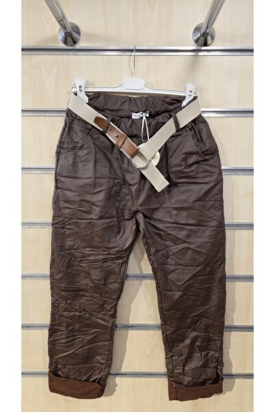 Park Moda Italian Pants with Leather Look Belt
