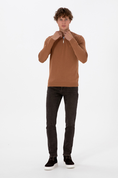 U.S. Polo Assn. Erkek Kahverengi Slim Fit Jean Pantolon 50308299-DN0031