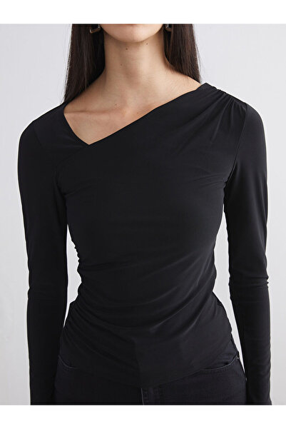 LC Waikiki Create Your Style from Uzg Store | Asymmetrical Neckline Gathered Blouse