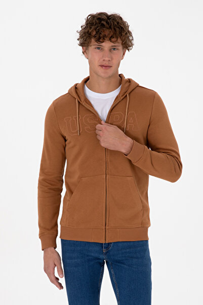 U.S. Polo Assn. Erkek Camel Örme Hırka 50313719-VR233