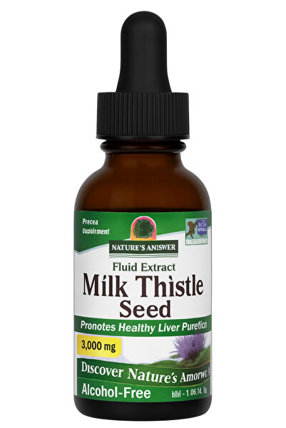 Nature's مستخلص شوك الحليب الخالي من الكحول، أونصة واحدة | يدعم الجهاز الكبدي...