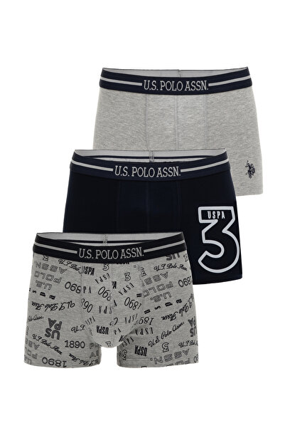 U.S. Polo Assn. Men's Gray Melange Underwear Bottom 50318642-Vr086