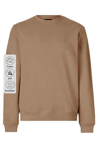 COMBİNE MİCHAİL Мъжка базова карамелена суитшърт с велосипедна яка