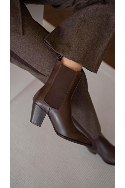 ECENİN BUTİĞİ Embolo Kahve Hakiki Deri Bot