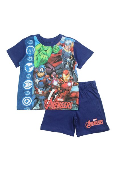 AVENGERS Children's short-sleeved pajamas, 100% cotton, multicolor, Team, Avengers, Marvel