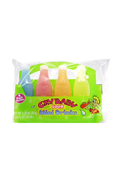 Dubble Bubble Nik-L-Nip Cry Baby Wax Sour Mini Drinks - Băuturi de ceară cu aromă de fructe acre 39g