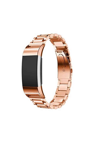 Edman Curea metalică 3Z pentru Fitbit Charge 2, auriu roz
