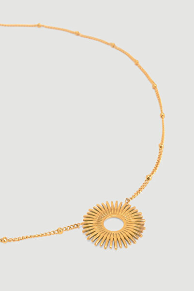 Gusto Sun Necklace - Gold