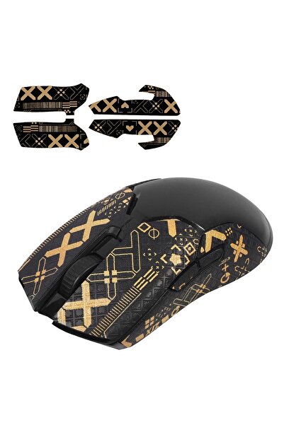 PadForce Autocolant decorativ de protecție pentru Razer Viper Mini, Ultimate, V2 Pro, antiderapant, gaming - auriu