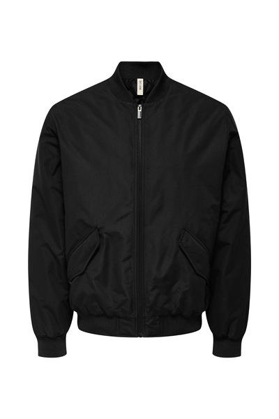 Only & Sons ONSRUSSEL PADDED BOMBER O Чорна чоловіча куртка