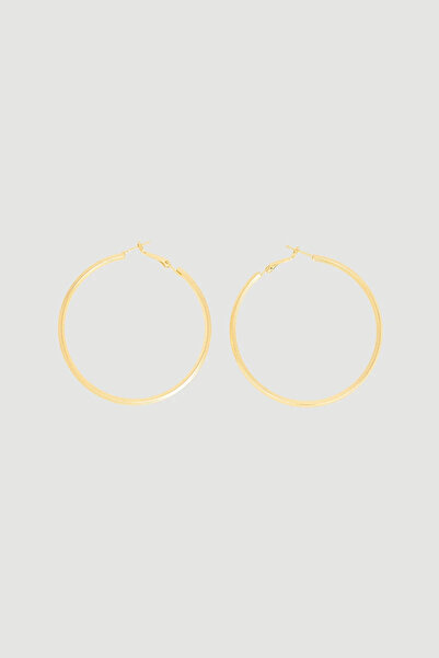 Gusto Dokulu Halka Küpe - Gold