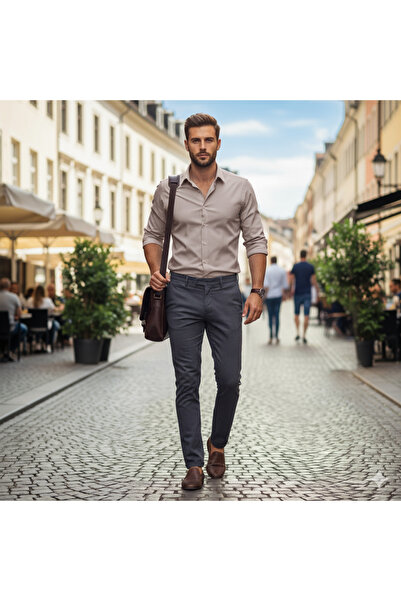 Fine Touch Slim Fit 100% Cotton Men's Shirt – Stylish and Comfortable