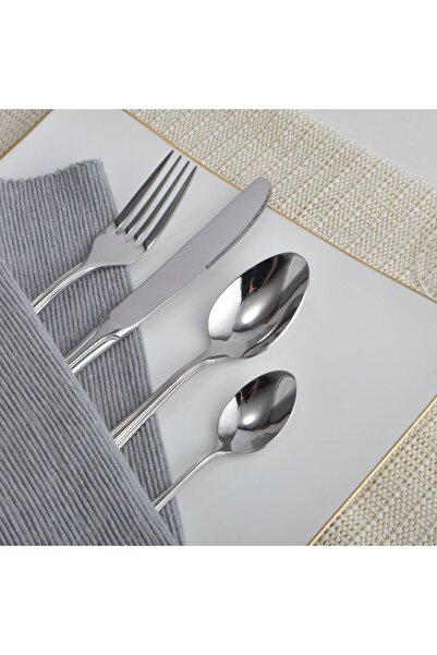 Danube Home Tahani 24-Pc Stainless Steel Cutlery Set – Durable Flatware for Dining, Parties & Home, Serves 6