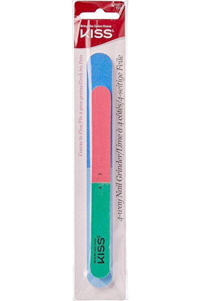 Kiss 4-Way Nail Grinder – Coarse to Fine Buffing Block, Multi-Surface Nail Fi...