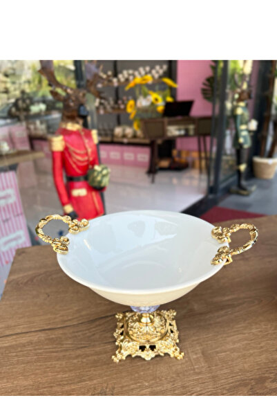 PONCİKPAZAR 20 cm Salad Bowl with Zamak Legs