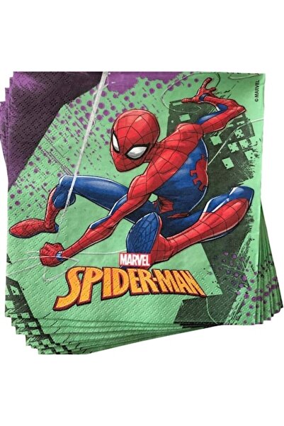 SHOPIENS Set 16 Bucati Servetele Masa 2 Straturi Petrecere Copii Spiderman 33x33cm