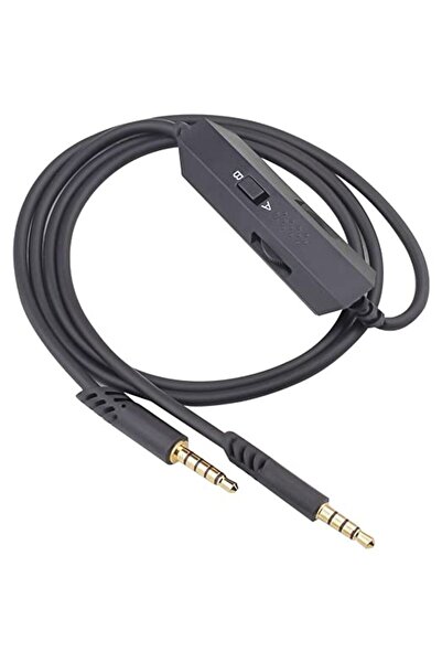 PadForce Cablu audio pentru căști Logitech A10, A30, A40, A50, mufă de 3,5 mm, control volum, lungime 1 m