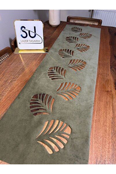 EHA LAZER Palm Leaf Pattern Runner