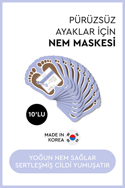 Mjcare Premium Foot Care Pack - Nemlendirici Çorap Tipi Ayak Bakım Maskesi 10'lu