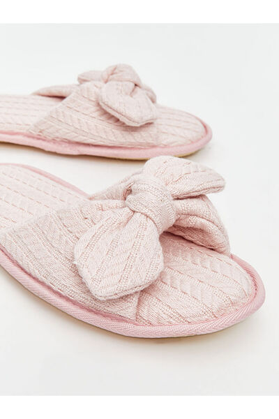LC Waikiki Create Your Style from Uzg Store | Women's House Slippers with Bow Detail