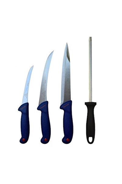Globalport Retail Set 3 Professional Butchery Knives – Deboning, Filleting, Cutting – Stainless Steel, Ergonomic P