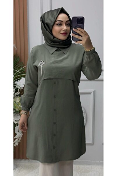 Ebrarengiz Moda БРОШКА NEVİN ЖІНОЧА ТУНІКА