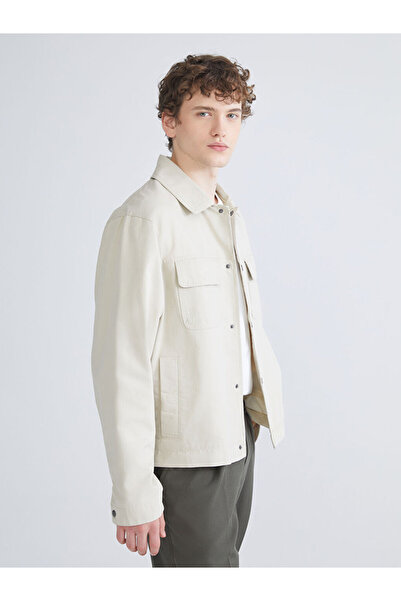LC Waikiki Özmarka New Season Beige Comfortable Fit Men's Jacket