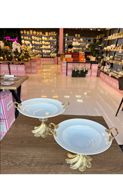 PONCİKPAZAR 2’Li Zamak Ayaklı Salata Kasesi