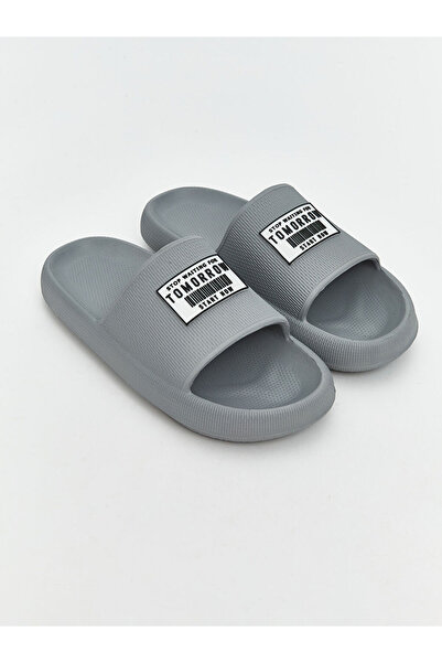 LC Waikiki Ανδρικές παντόφλες με στάμπα και μία λωρίδα σε γκρι από την GÜLİS ...